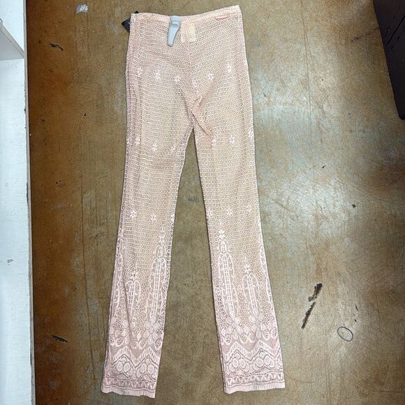 Gianfranco perre XSPink Lace Flare Pants. Good condition - Picture 2 of 10